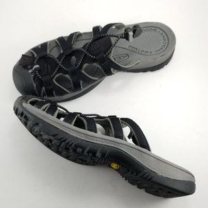 Keen Whisper Waterproof Anti-Odor Slide Sport Sandals in Black Size 6.5